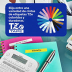 Brother P-Touch - Máquina etiquetadora PTD220, impresora térmica sin tinta para organización del hogar y la oficina, portátil y ligera, teclado QWERTY de un solo toque y 25 plantillas preestablecidas