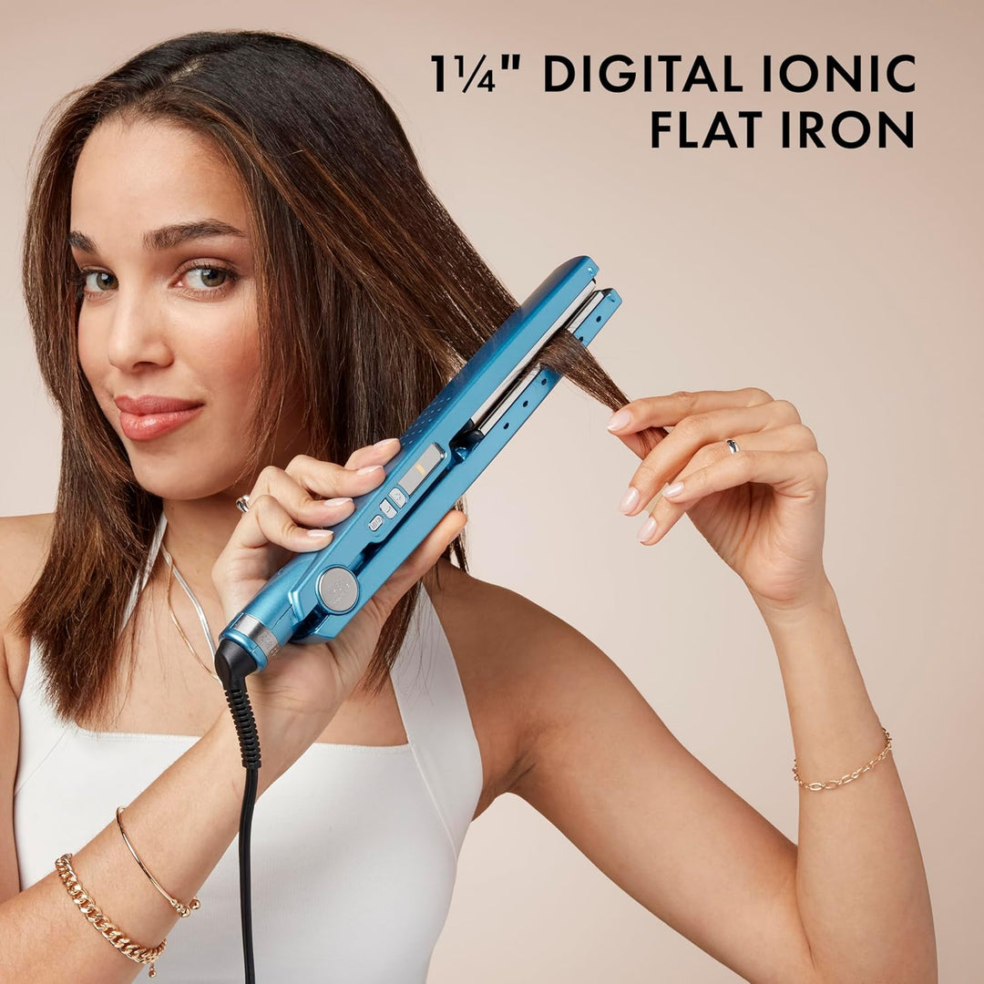 BabylissPRO Nano Titanium Ionic Hair Straightener, Professional Fla...