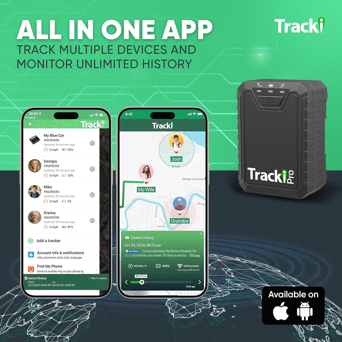 Rastreador GPS Pro Tracki para vehículos Localizador de