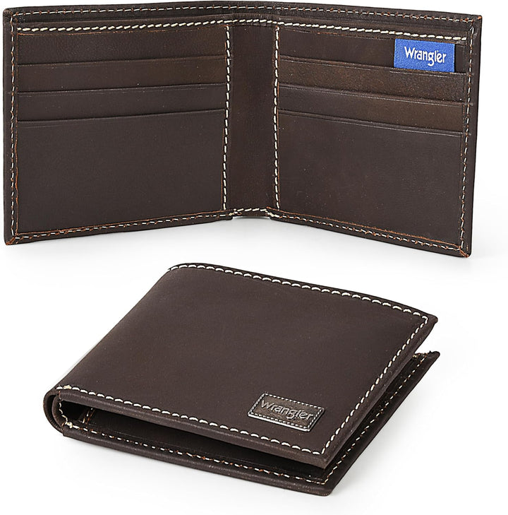 Wrangler Billetera plegable para hombre, de cuero genuino, regalo p...