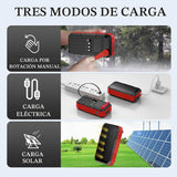 kigoker Banco de energía solar de 66800 mAh con manivela de mano in...