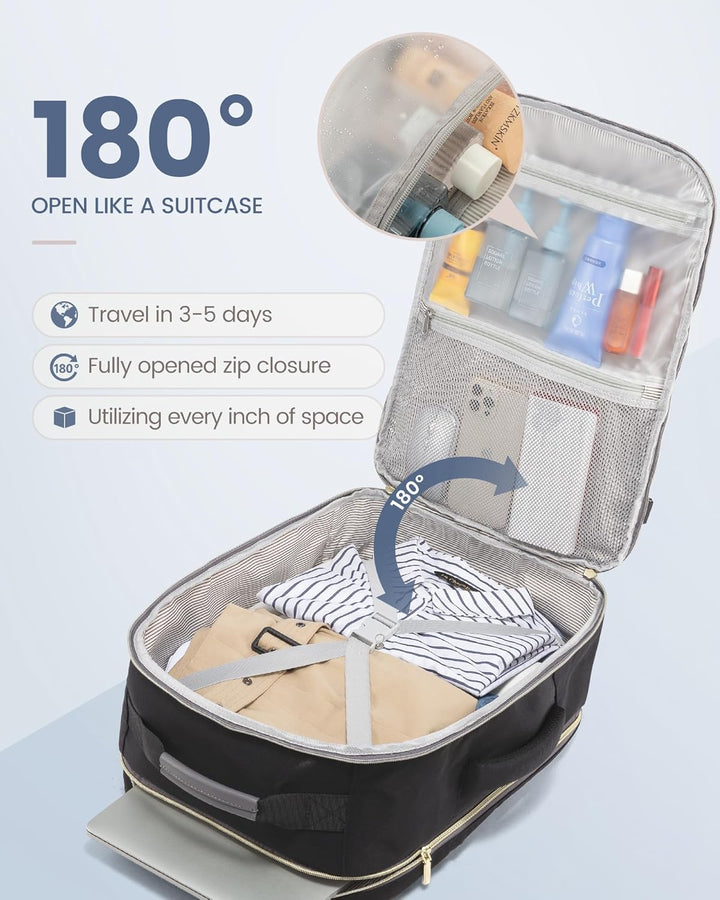 LOVEVOOK Mochila de viaje para mujeres y hombres, 40L, aprobada por...