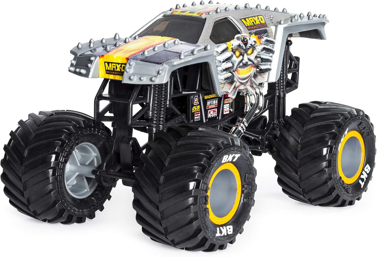 Monster Jam Oficial - Camión monstruo Max D, vehículo fundido a pre...