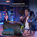 Altavoz portátil para fiestas de 420 W máximo con luces integradas, OTG, aplicación, doble emparejamiento, XBass, 48000 mAh, espectáculo de luz dinámico que se sincroniza al ritmo, ideal para playa