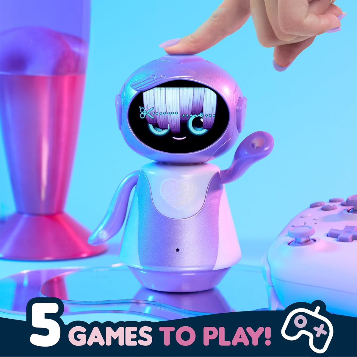 emotoBOT LEX-C - Robot interactivo para niños, robot sensible al tacto y al