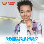 My Spectrum Heroes Suplemento multivitamínico para niños - Acetil-l-carnitina, colina, Cápsula