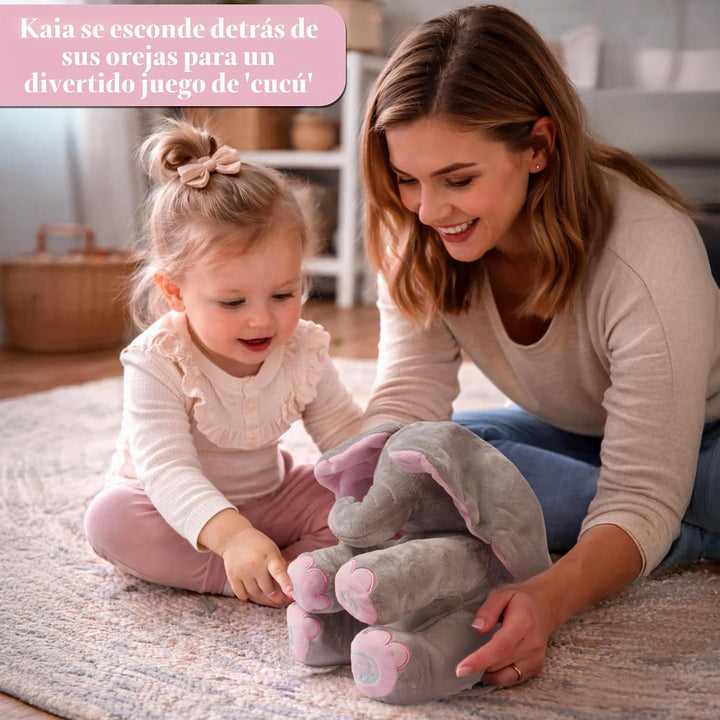 Dimple Kaia Elefante de Peek A Boo, Animal de Peluche Cantando Inte...
