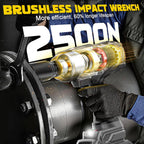 DIYtoolifz Llave de impacto inalámbrica de 3/4 "compatible con batería Dewalt de 20 V: 1850FT-LBS(2500N.m) Destornillador de impacto de alto par, parada automática de marcha atrás, impacto resistente de 4 velocidades para automóvil/camión/cortacésped