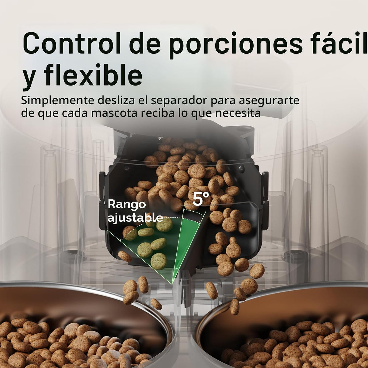 PETLIBRO Comedero automático para gatos para 2 gatos, comederos WiFi 5G y 2.4G para mascotas, dispensador programable de comida para gatos de 5 litros con tecnología hermética de bloqueo