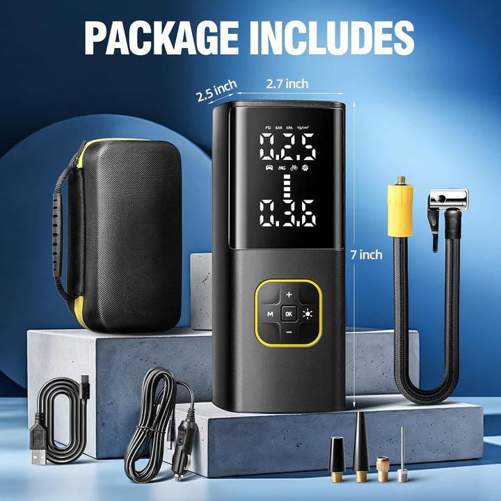 Zune Lotoo - Inflador de neumáticos recargable, compresor de aire p...