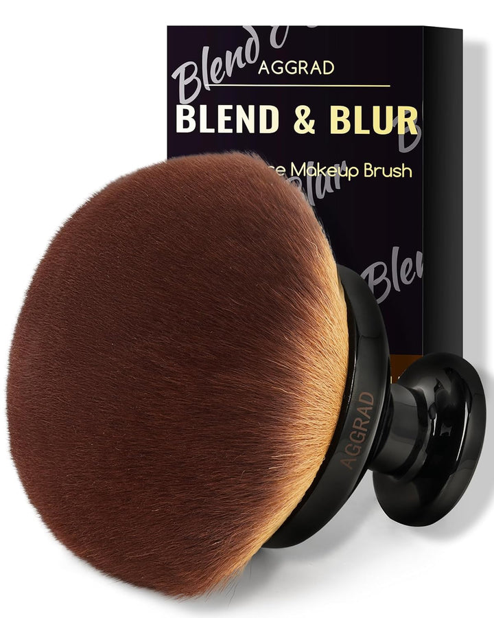 Brocha Kabuki ultra grande de mezcla y desenfoque para maquillaje d...