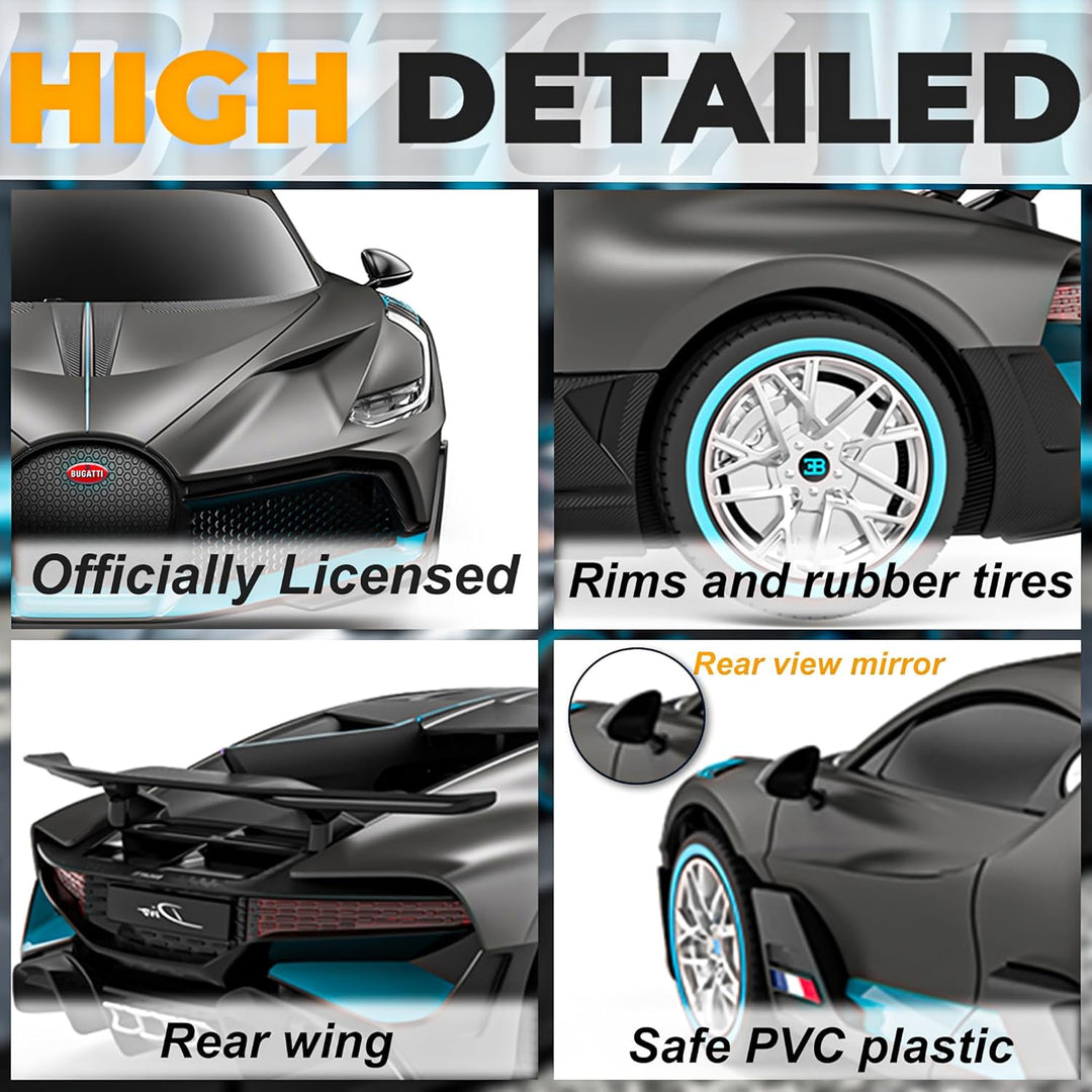 BEZGAR Auto de control remoto Bugatti para niños - 1:24 Autos RC Bu...