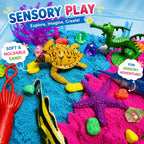 Cubo sensorial sensorial Dino & Ocean con arena de juego