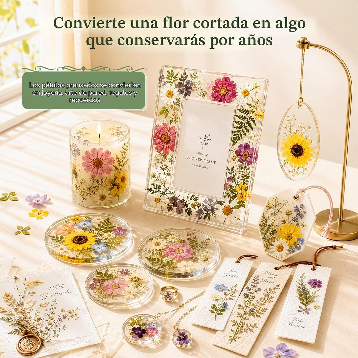 Aboofx Kit de prensado de flores de madera, 11 x 11 pulgadas