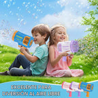 Bomoco Bubble Gun para Kids Light Up Bazooka Bubble Blaster, 69 Holes Pink