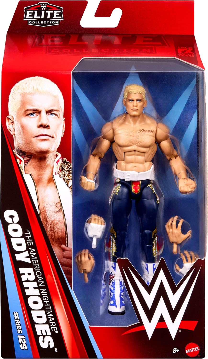 Mattel WWE Elite - Figura de acción y accesorios, serie #125, Cody...
