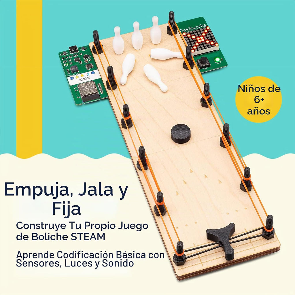 Juego de bolos STEAM para empujar, jalar y pasar, regalo STEM
