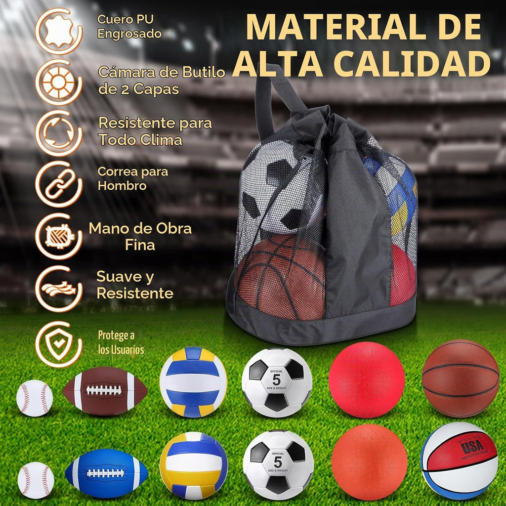 Deekin Juego de 12 pelotas deportivas surtidas para jóvenes y adultos