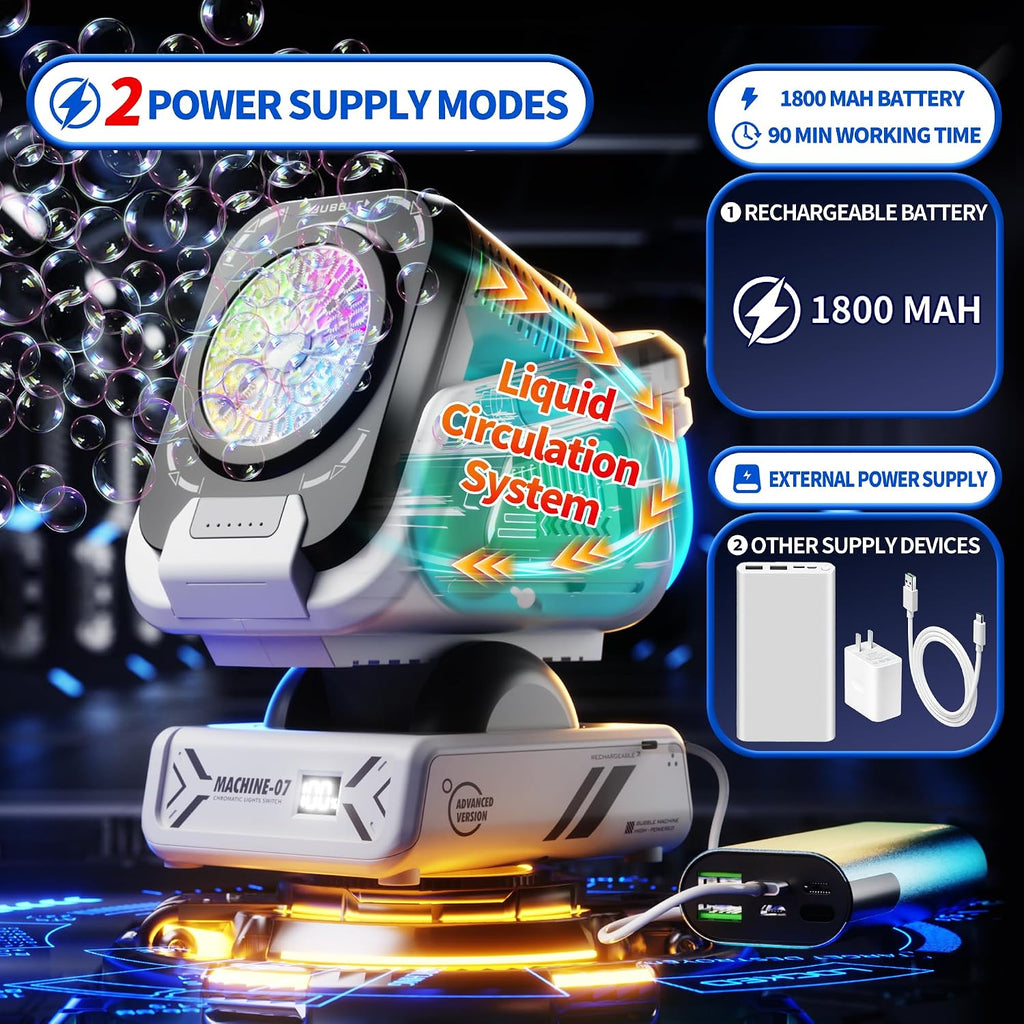 Upgraded Bubble Machine Outdoor Toys para Kids & Wedding Party
