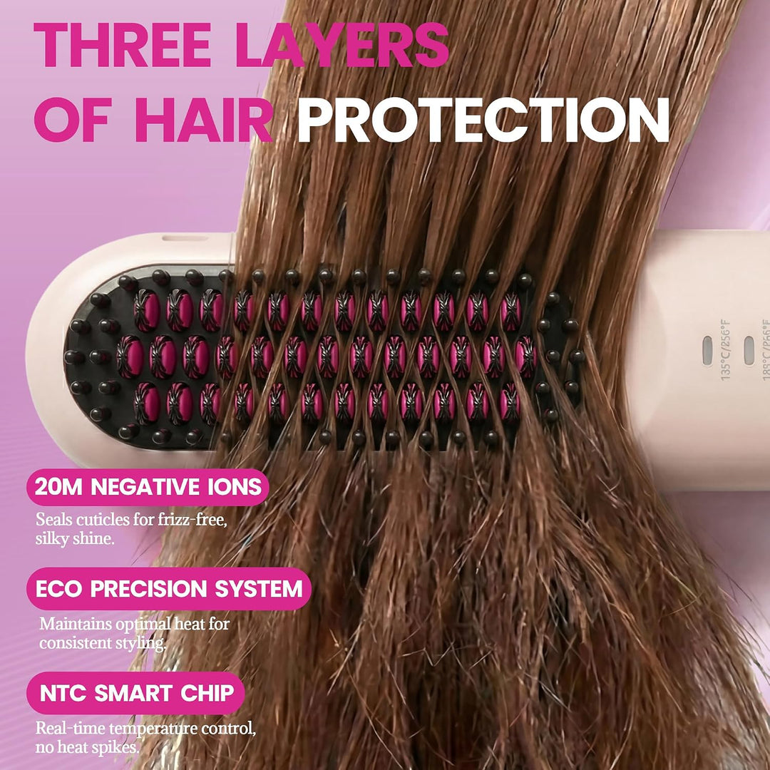Go Brush Pro, GEVOODIX - Peine alisador inalámbrico \u2013 Cepillo...