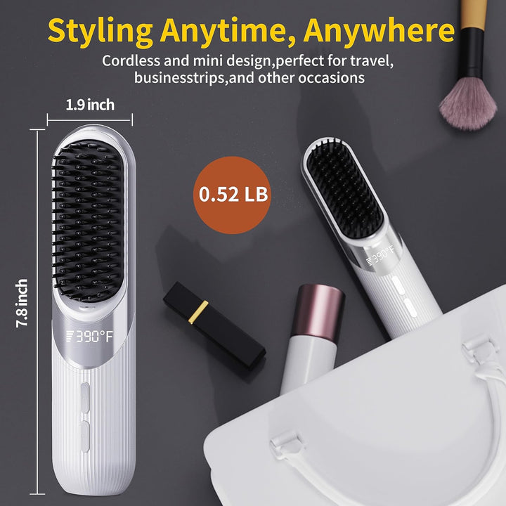 Cepillo de peinado inalámbrico 2 en 1 AI Smart Styler calor rápido...