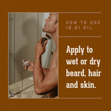 18.21 Man Made Aceite para cabello, piel y barba para hombres, 4 ar...
