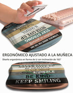 Hokafenle Alfombrilla de Ratón Ergonómica que Abraza la Muñeca con Soporte para Muñeca, Alfombrilla de Ratón de Descanso para Muñeca con Sujeción en Forma de U para Alivio del Dolor del Túnel Carpiano