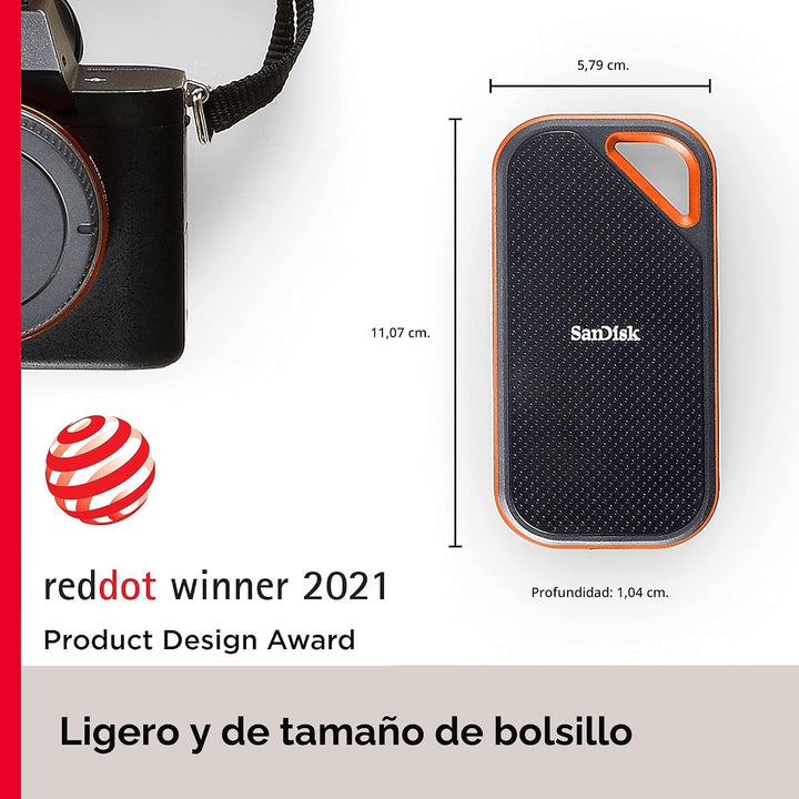 SanDisk SSD portátil Extreme PRO de 1 TB - Hasta 2000 MB\/s - USB-C...