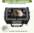 Transportador para gatos de 18 x 11 x 11 pulgadas, carga superior, bolsa de viaje para mascotas de lados suaves de más de 15 libras