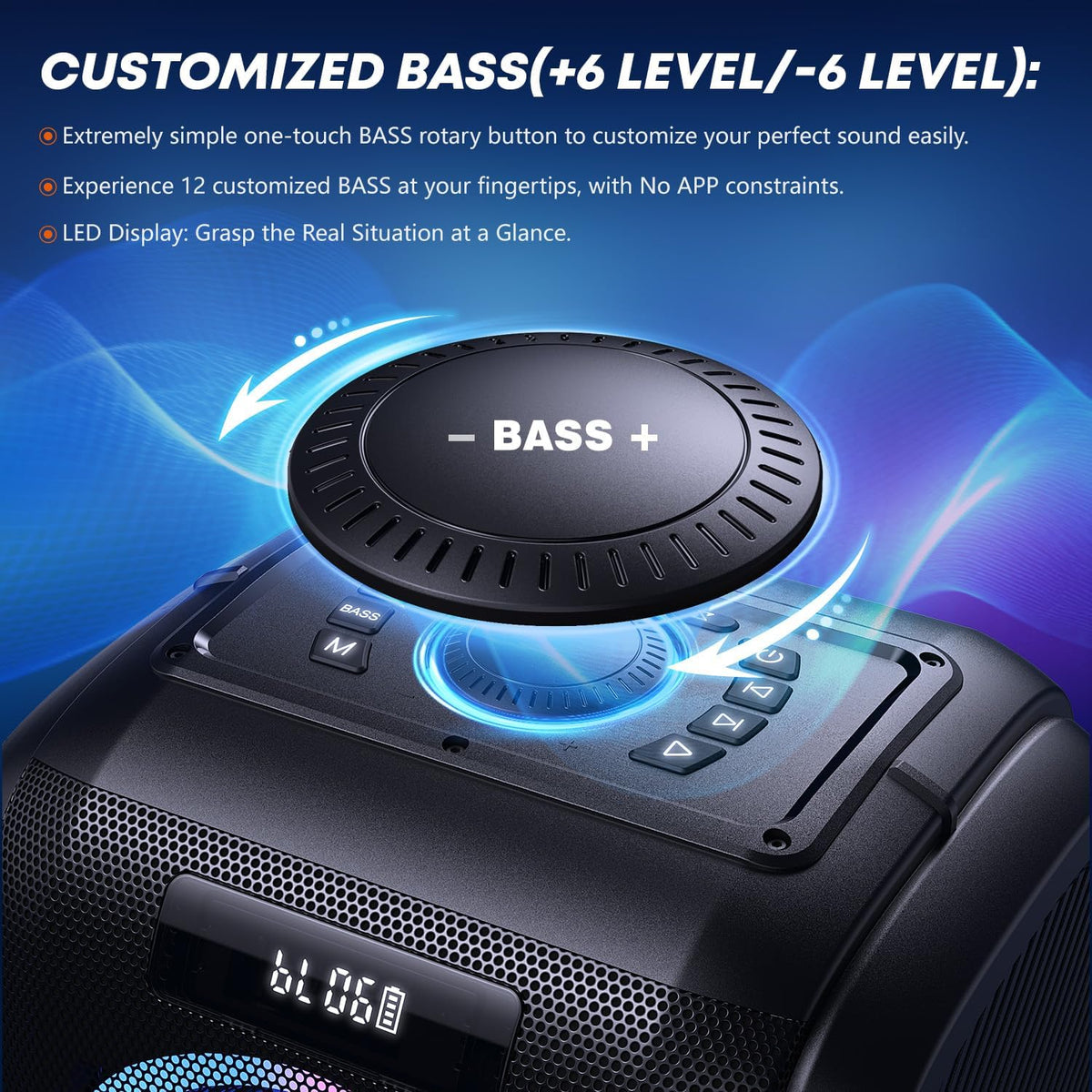 W-KING 270W PEAK Altavoz de Fiesta Grande Bluetooth Más Fuerte\/12...