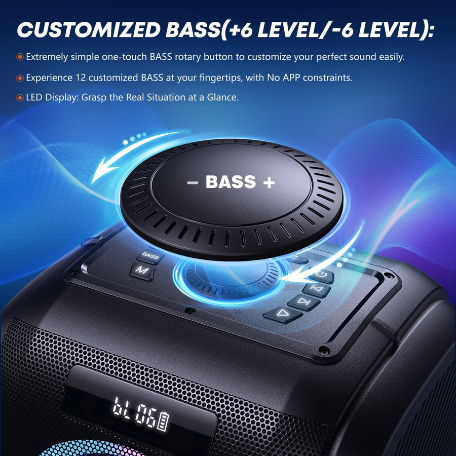 W-KING 270W PEAK Altavoz de Fiesta Grande Bluetooth Más Fuerte\/12...