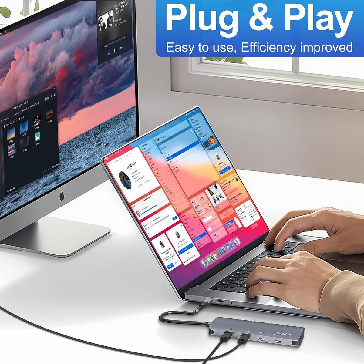 Yeemie Pro, USBC-3A5C-F, hub USB 4, alimentado