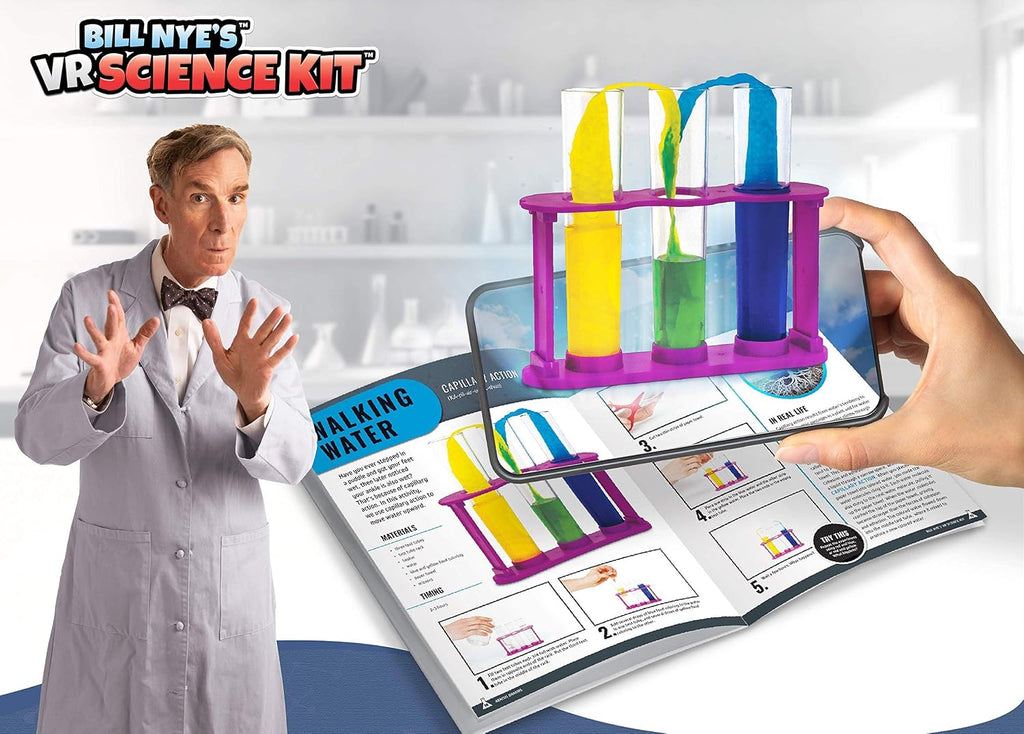Abacus Brands Bill Nye's VR Science Kit - Virtual Reality Kids Science Kit, Book y Interactive STEM Learning Activity Set (Full Version - Includes Goggles)