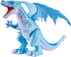 Robo Alive Dragón rugiente feroz juguete robótico alimentado por batería por Zuru (azul)