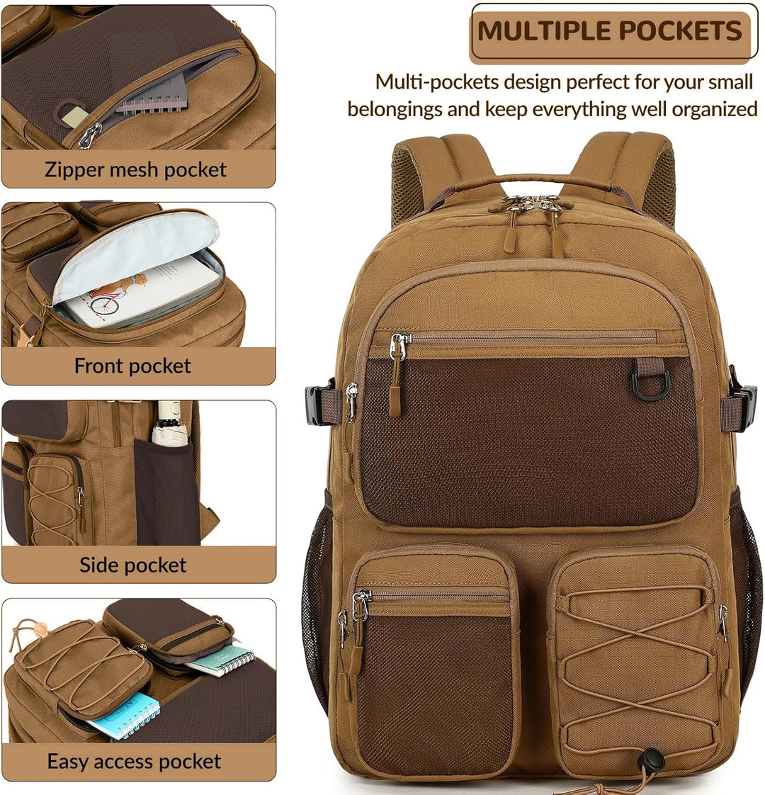 Lohol Mochila resistente al agua con múltiples bolsillos para viaje...
