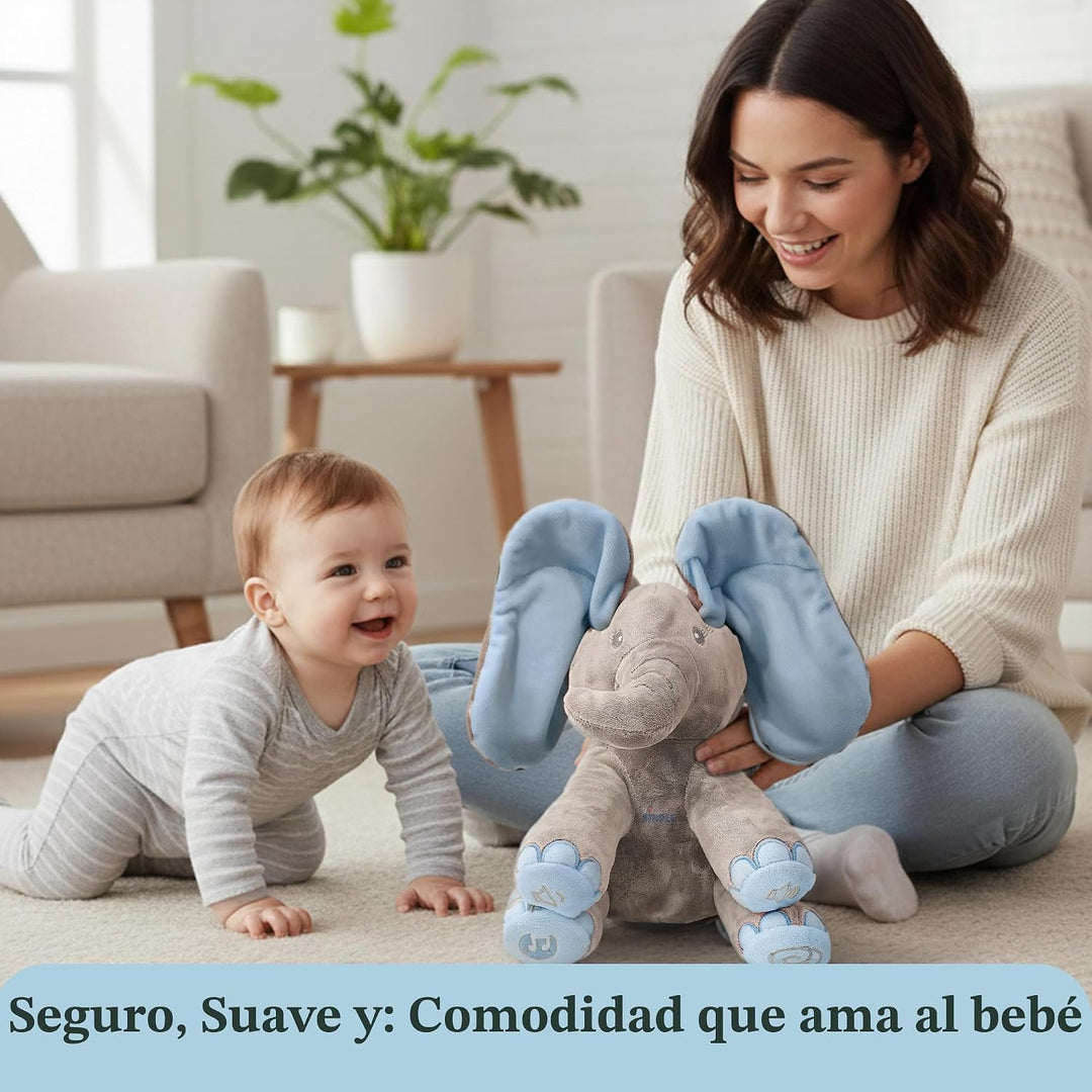 Dimple Kyle Peek A Boo Juguete de Elefante, Elefante de Peluche Int...