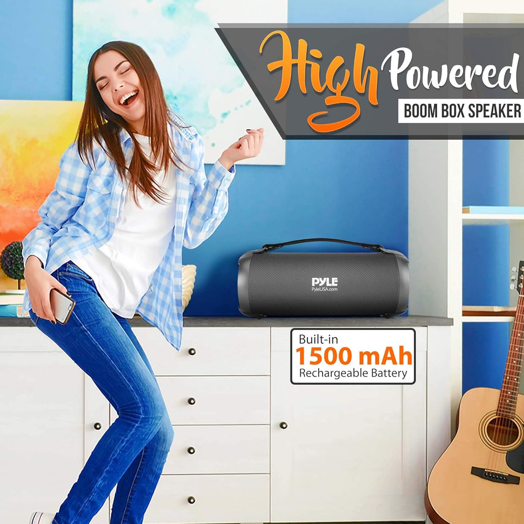 Pyle Altavoz Bluetooth Boombox portátil inalámbrico \u2013 Altavoz...