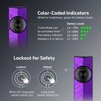 OLIGHT ArkPro EDC - Linterna plana recargable, luz de bolsillo, violeta