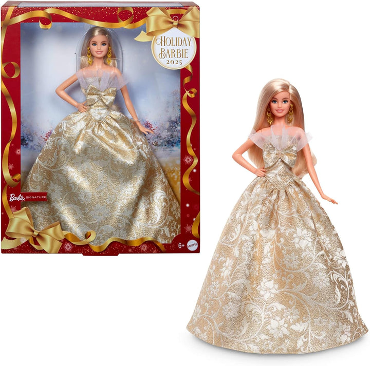 Barbie Signature 2025 Muñeca de Moda Rubia Navideña Vistiendo Vesti...