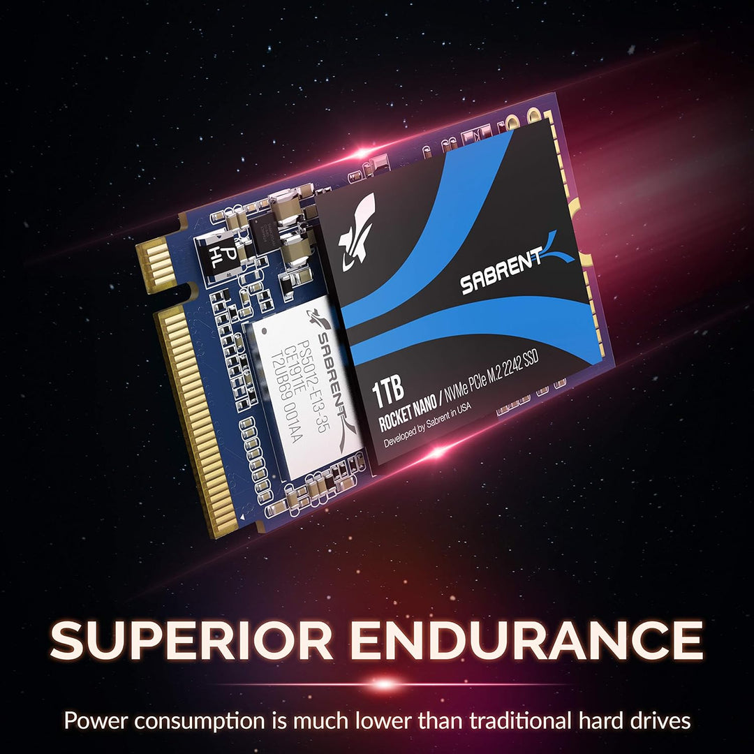 SABRENT 1TB Rocket NVMe PCIe M.2 2242 DRAM SSD interno de alto rend...
