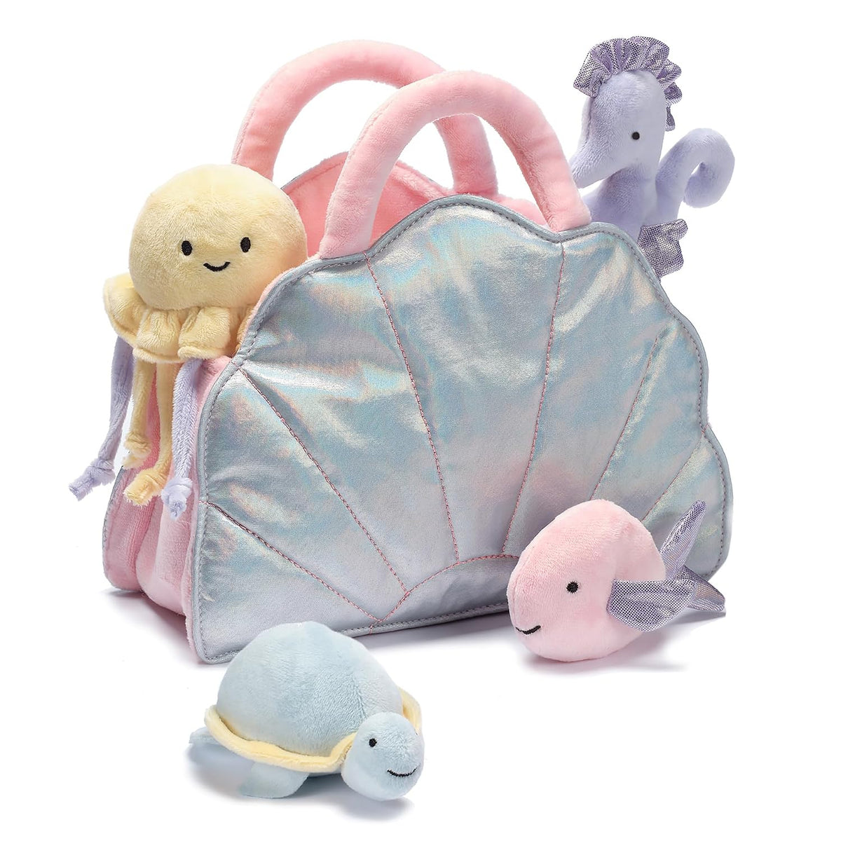Lambs & Ivy Peluche Interactivo Acuático/Concha Marina con Juguetes de Animales de Peluche