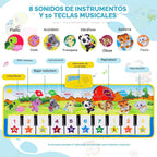 Alfombrilla de piano, tapete musical, piano de piso, juguetes para niños