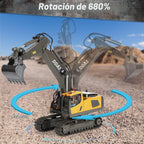 Excavadora con control remoto para niños de 4 a 7 años, 8 a 12