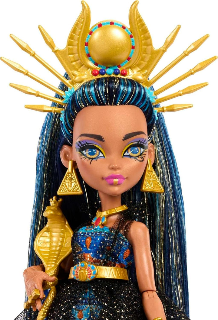 Muñeca Monster High Monster Ball, Cleo De Nile con vestido de fiest...