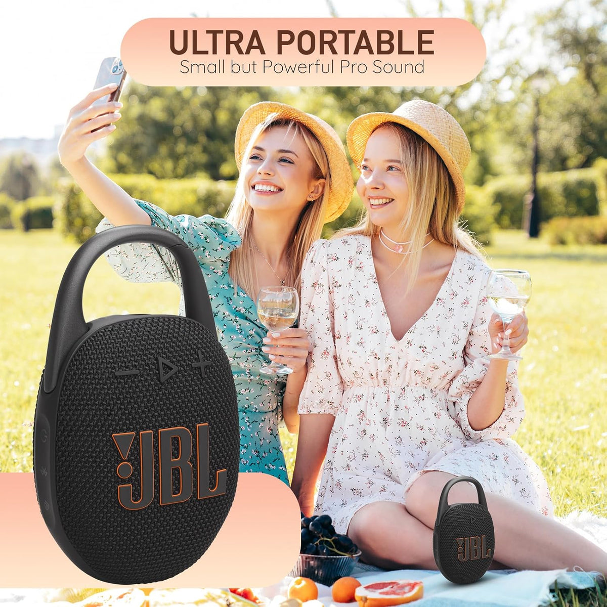 JBL Altavoz Bluetooth portátil Clip 5, IP67 impermeable y a prueba...