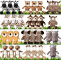 Foilswirl Animales de peluche Safari a granel de la selva, 40 piezas, 10