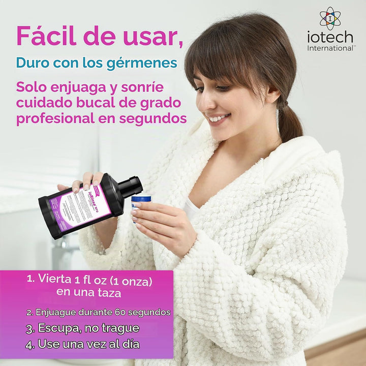 ioRinse RTU Enjuague bucal halitosis, enjuague bucal de yodo molecu...