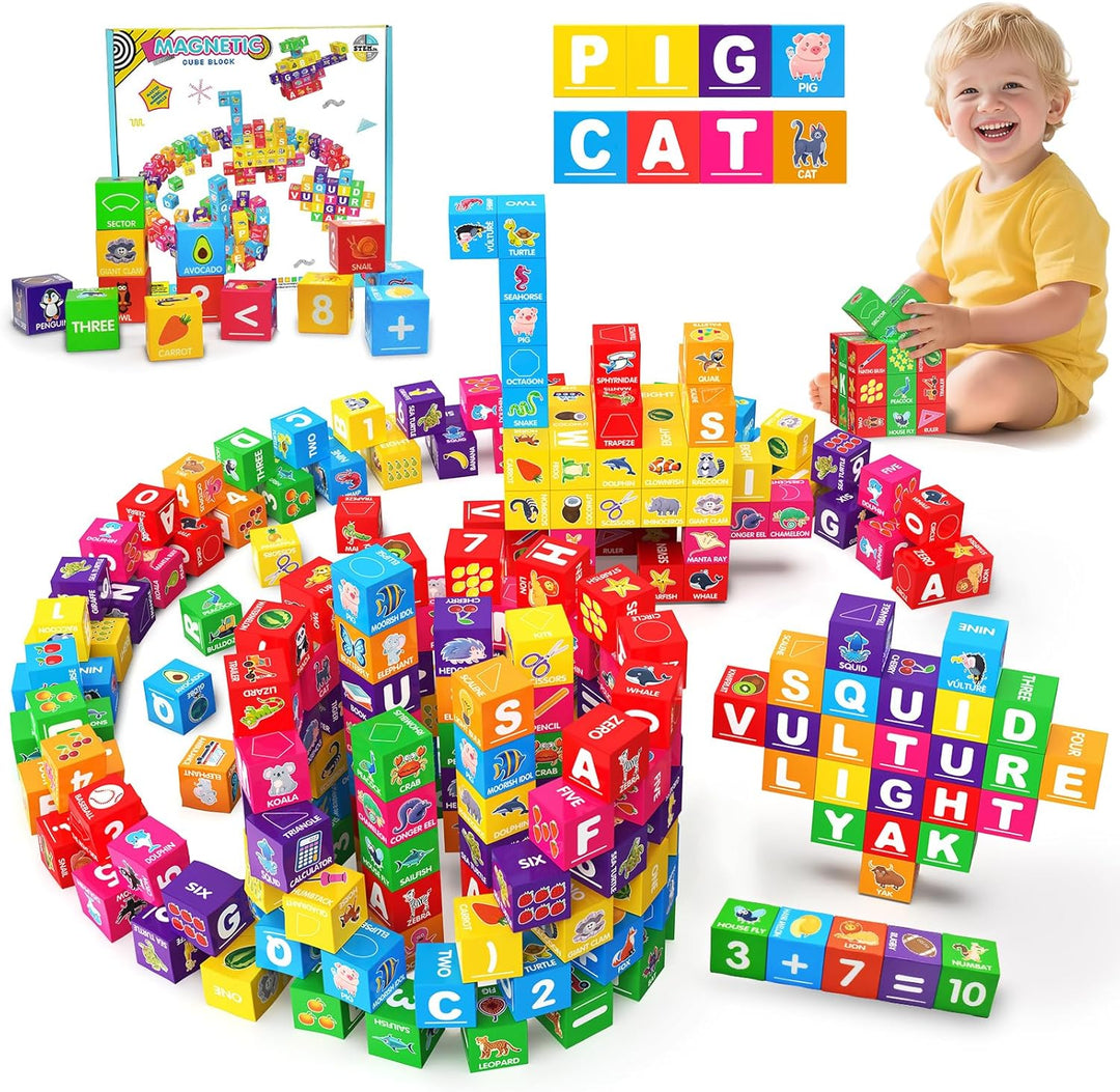 Bloques magnéticos para niños pequeños de 1 a 3 años, bloques de |...