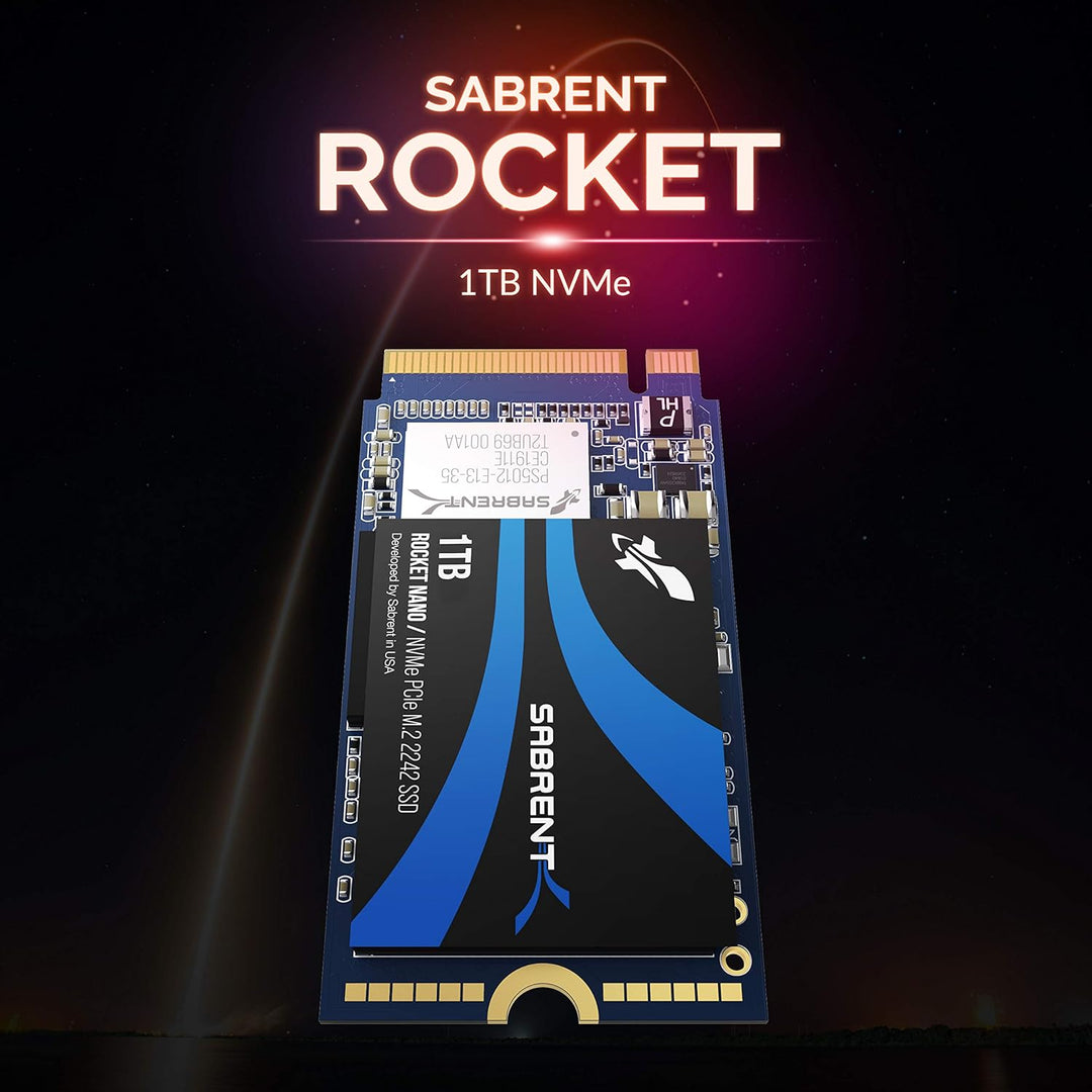 SABRENT 1TB Rocket NVMe PCIe M.2 2242 DRAM SSD interno de alto rend...