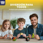 STEAM Life Speed Cube - Juego de 5 cubos mágicos, incluye cubos de velocidad de 3 x 3, cubo de velocidad de 2 x 2, cubo piramidal, cubo de rompecabezas Megaminx para niños y adultos